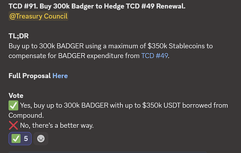 TCD 91 vote